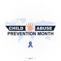 April is Child Abuse Prevention Month. Card, banner, poster, background design. Vector illustration.