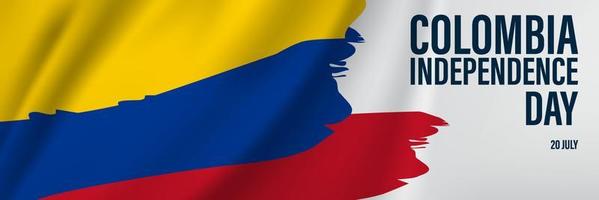 20 july, Colombia Independence Day. Paper cut, Card, banner, poster, background design. Vector illustration.