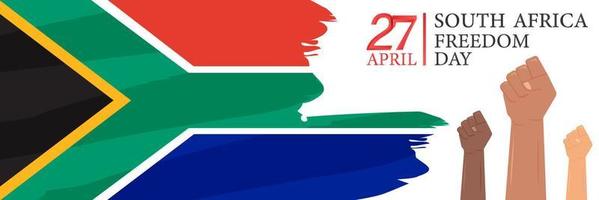 27 de abril. día de la libertad de sudáfrica. tarjeta, pancarta, afiche, diseño de fondo. ilustración vectorial vector