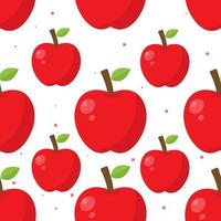 Red Apple seamless Pattern. Fruit pattern. Apple background vector design.