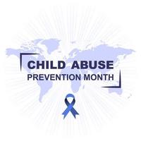 April is Child Abuse Prevention Month. Card, banner, poster, background design. Vector illustration.