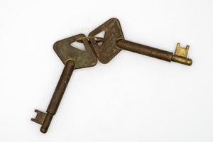 viejas llaves de bronce oxidadas foto