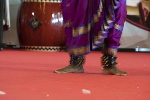 India traditional dance foot detail photo