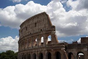 ROME, ITALY - JUNE 10 2018 -  Tourists taking pictures and selfies at colosseo photo