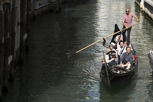 VENICE, ITALY - SEPTEMBER 15 2019 - Lot of Gondola in Venice detail photo