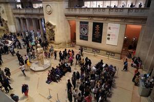 NEW YORK, USA - MAY 27 2018 - Visitors at MET Metropolitan Museum of Arts photo