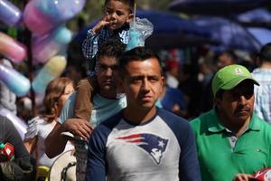 MEXICO CITY, FEBRUARY 3 2019 - Town park Chapultepec crowded of people on sunday photo