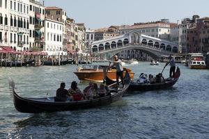 VENICE, ITALY - SEPTEMBER 15 2019 - Lot of Gondola in Venice detail photo