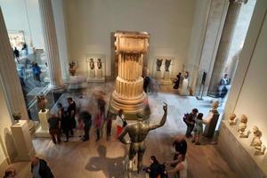 NEW YORK, USA - MAY 27 2018 - Visitors at MET Metropolitan Museum of Arts photo