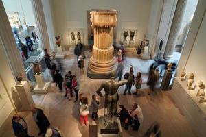 NEW YORK, USA - MAY 27 2018 - Visitors at MET Metropolitan Museum of Arts photo