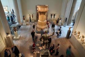 NEW YORK, USA - MAY 27 2018 - Visitors at MET Metropolitan Museum of Arts photo