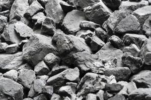 Coal stones for steam engine train photo