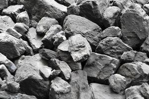 Coal stones for steam engine train photo