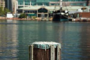 baltimore maryland inner harbor bollard detail photo