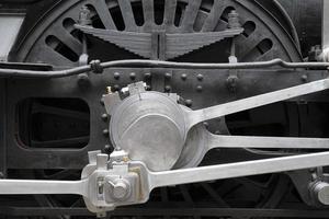 old steam train wheels detail