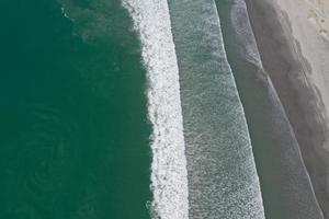 pacific ocean waves in Scorpion Bay San Juanico Baja California Sur Mexico aerial panorama photo