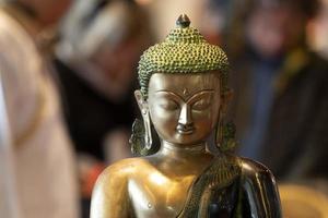 Japanese Buddah statue isolated close up photo