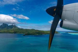 bora bora french polynesia aerial airplane view photo