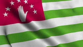 3d Flag Animation Abkhazia closeup video