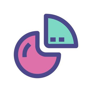 icono de gráfico circular para su sitio web, móvil, presentación y diseño de logotipo. vector