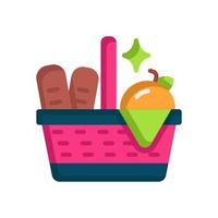 picnic basket icon for your website, mobile, presentation, and logo design. vector