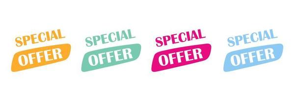 Special offer, modern bubble set vector