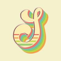 Vintage style 3d illustration of letter s vector