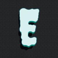 Ghost style 3d illustration of letter e vector