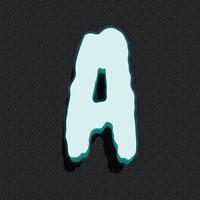 Ghost style 3d illustration of letter a vector