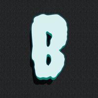 Ghost style 3d illustration of letter b vector