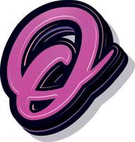 3d illustration of letter o vector