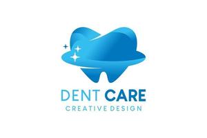 Dental care logo design, dental clinic, tooth icon with love style vector