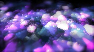 Abstract multicolored liquid iridescent purple bright glowing, magical abstract background. Video 4k, motion design