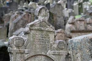 jewish old cemetery in prague photo