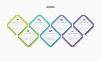 visualización de datos comerciales. iconos de infografía de línea de tiempo diseñados para plantilla de fondo abstracto vector