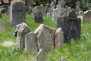 jewish old cemetery in prague photo