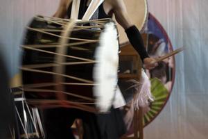 Japanese drummer in action photo