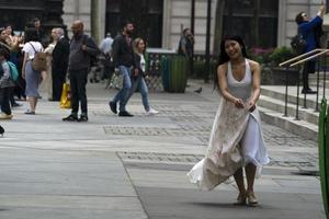 NEW YORK, USA - MAY 6 2019 - 5th Avenue full of people photo