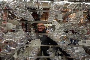 TRENTO, ITALY - DECEMBER 9, 2017 - People at traditional christmas market photo