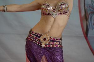 Oriental belly dancer beutiful move photo