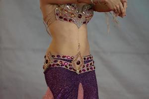 Oriental belly dancer beutiful move photo