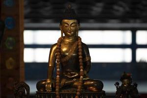 Japanese Buddah statue isolated close up photo