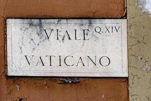 viale vaticano rome street sign photo