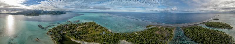 polinesia francesa taha bora bora vista aérea panorama foto