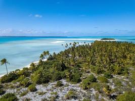 Polynesia Cook Island aitutaki lagoon tropical paradise aerial view photo