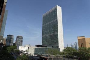 NEW YORK, USA - MAY 25 2018 United Nations building exterior view photo