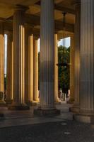 Berlin, Germany-august 8, 2022-particular of Brandeburg gate during a sunset photo