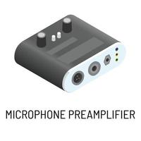 Microphone preamplifier electronic device signal processing isolated object vector