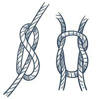 Rope knot marine equipment ship safety element vector