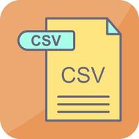 icono de vector csv